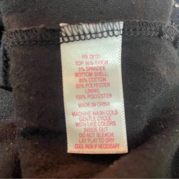 Max Rave black sleeveless dress front zip lace attached skirt size med - Picture 7 of 8